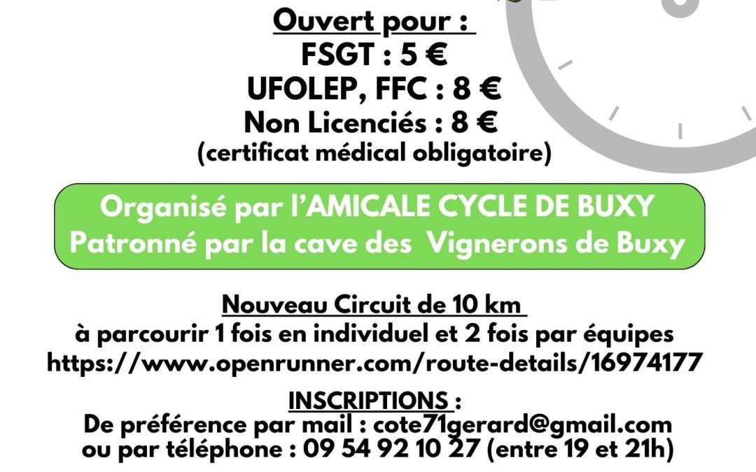 Contre la Montre 2024 – Amicale Cycle de Buxy